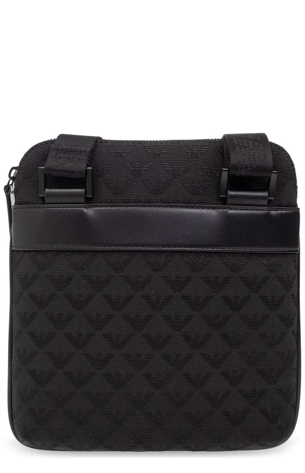 Emporio Armani All-Over Jacquard Eagle Flat Shoulder Bag