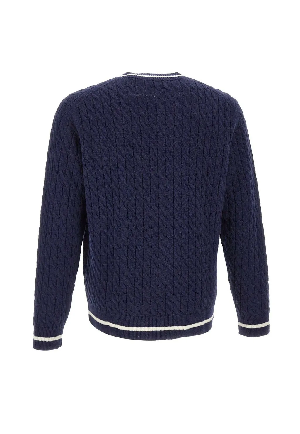 Eleventy Cable Knit Crew Neck Sweater