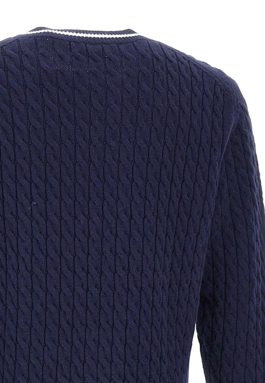 Eleventy Cable Knit Crew Neck Sweater