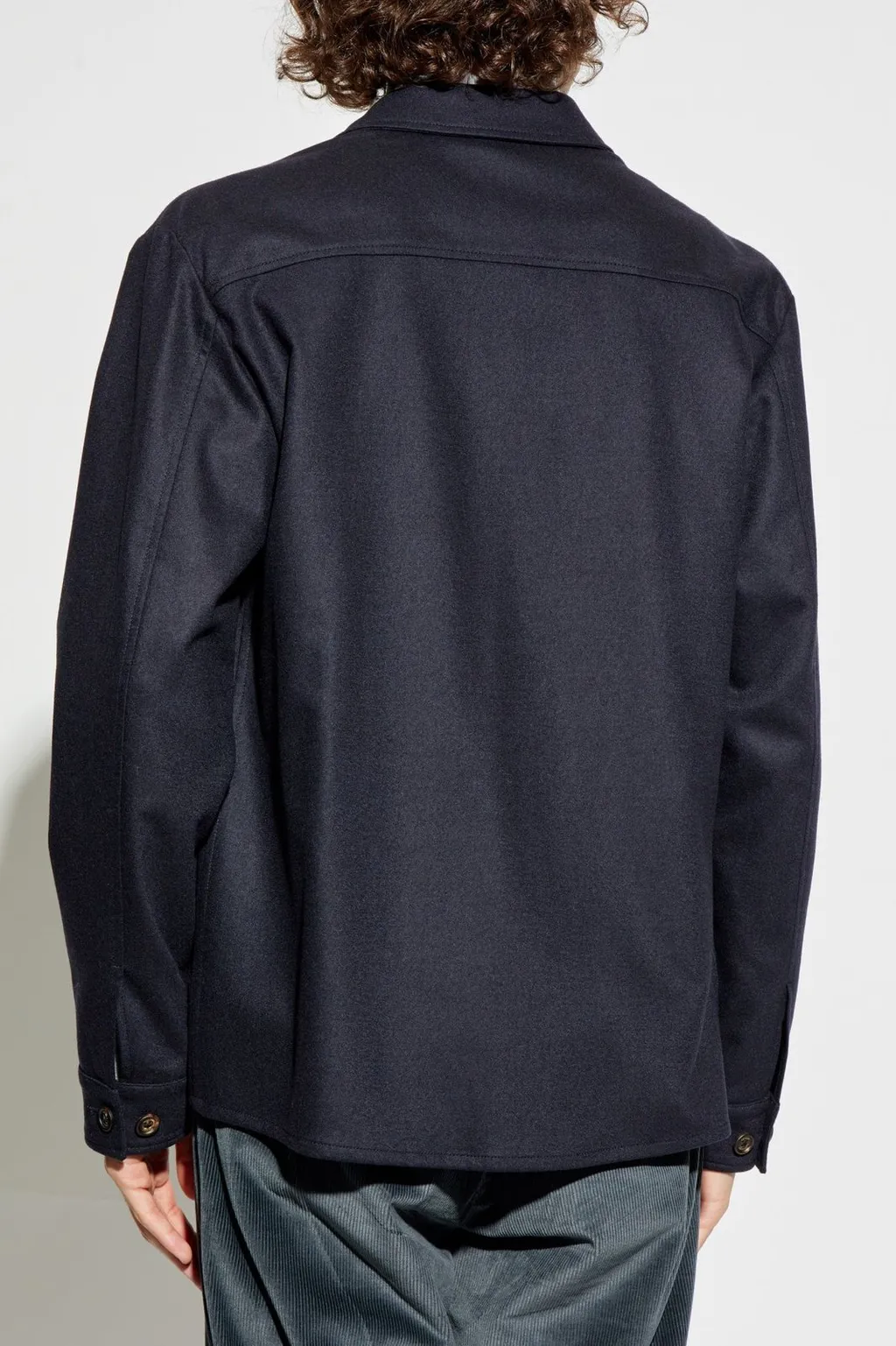 Eleventy Wool Pocketed Shirt