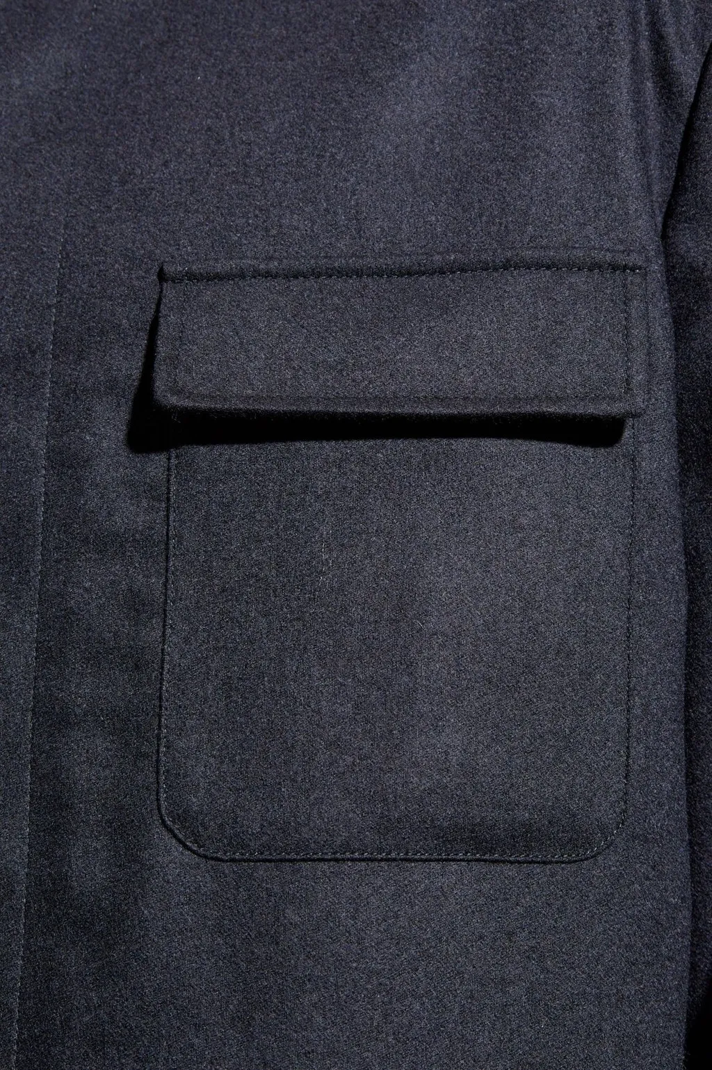 Eleventy Wool Pocketed Shirt