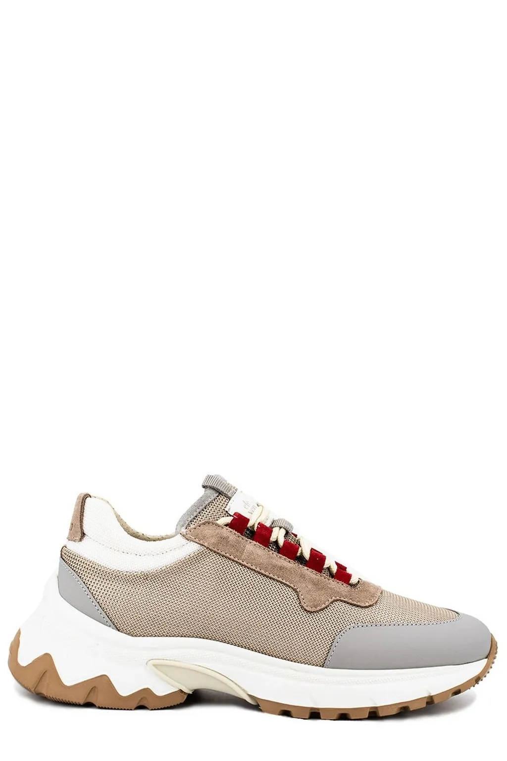 Eleventy Logo Patch Mesh Lace-Up Sneakers