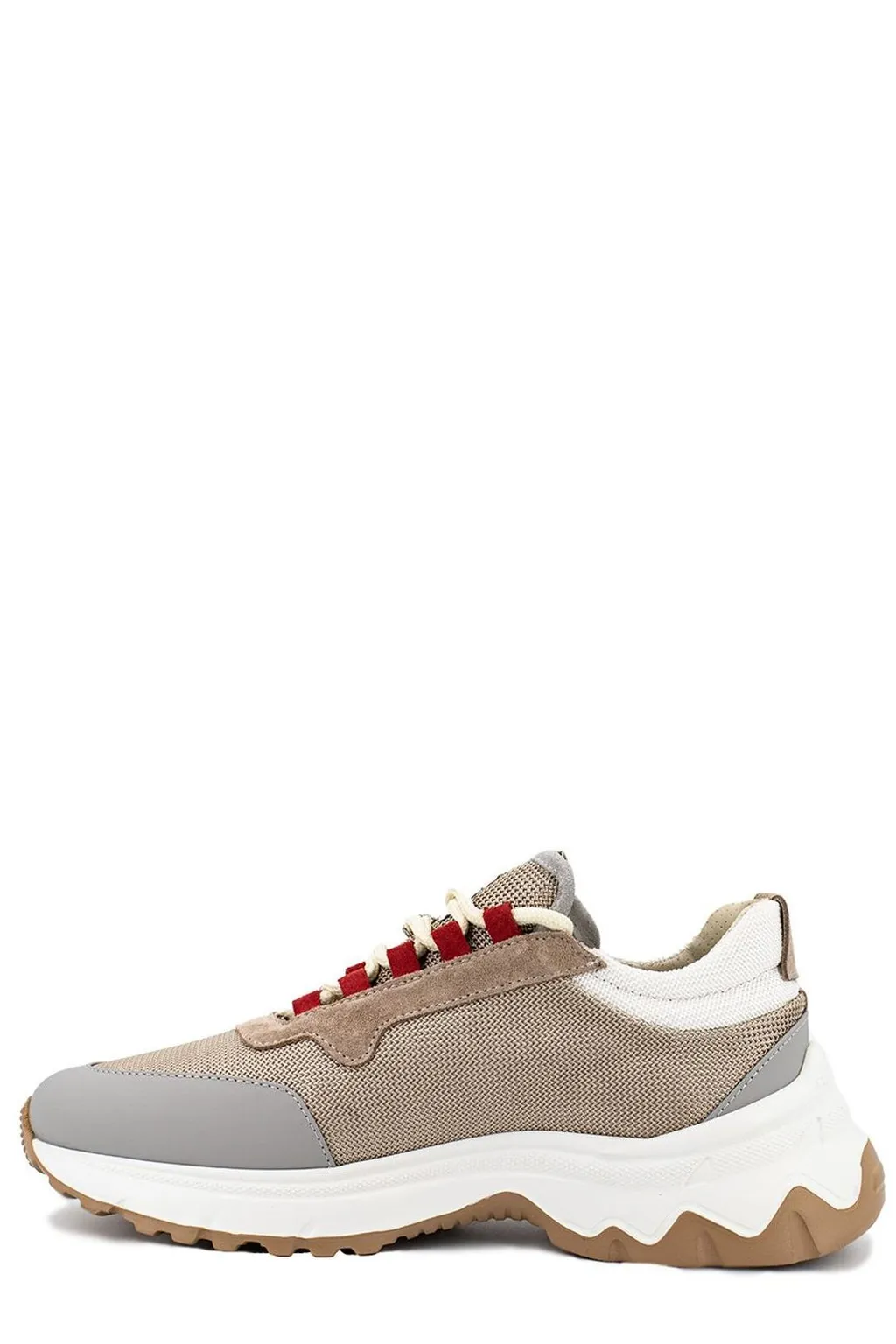 Eleventy Logo Patch Mesh Lace-Up Sneakers