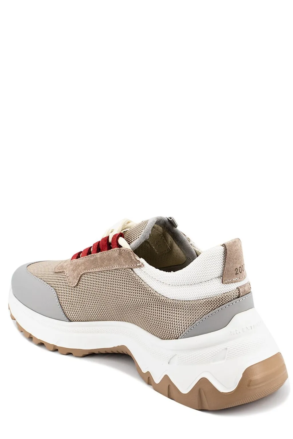 Eleventy Logo Patch Mesh Lace-Up Sneakers