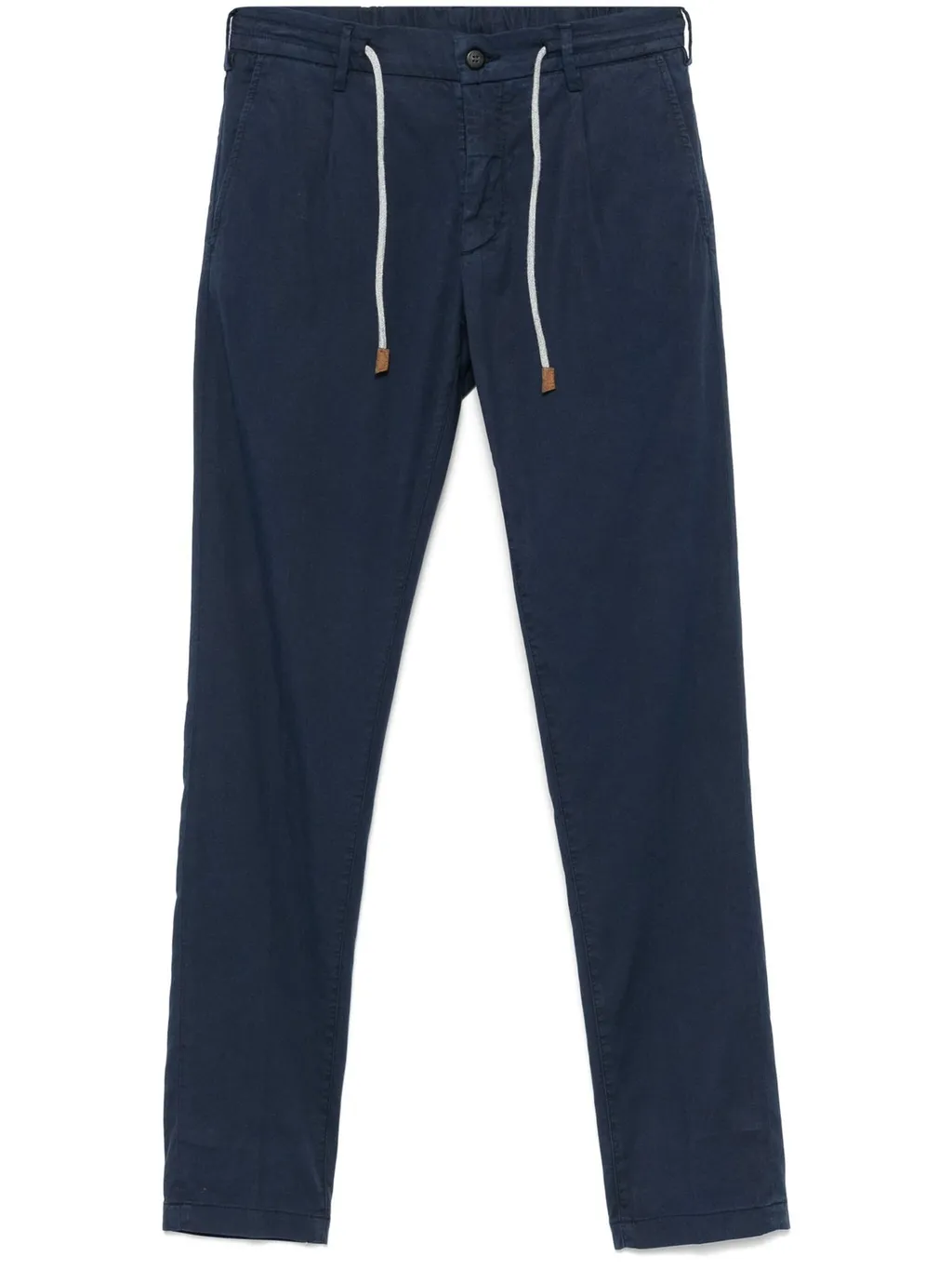 Eleventy Drawstring Straight-Leg Trousers
