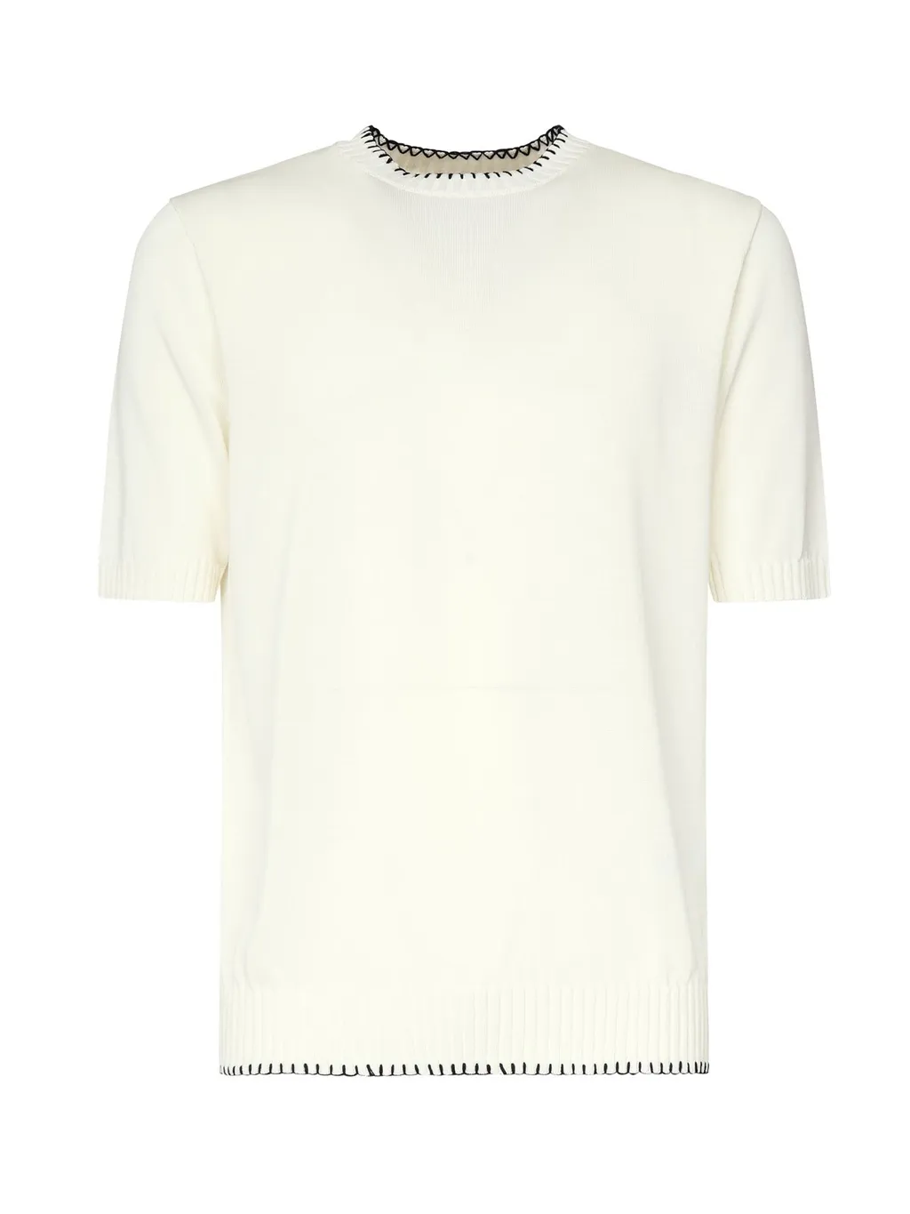 Eleventy Contrast Stitch Crew Neck T-Shirt