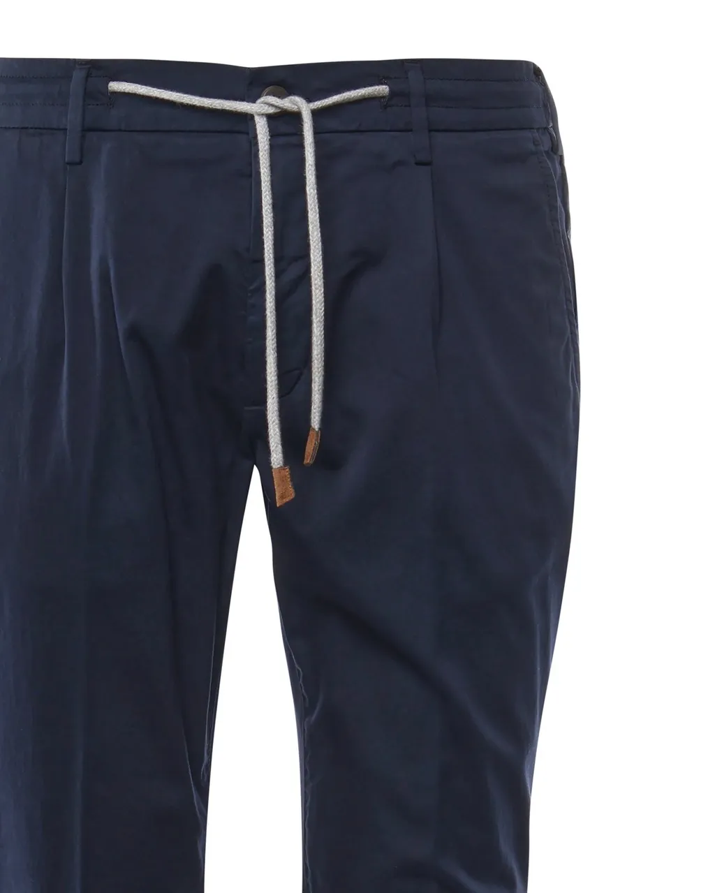 Eleventy Drawstring Straight-Leg Trousers