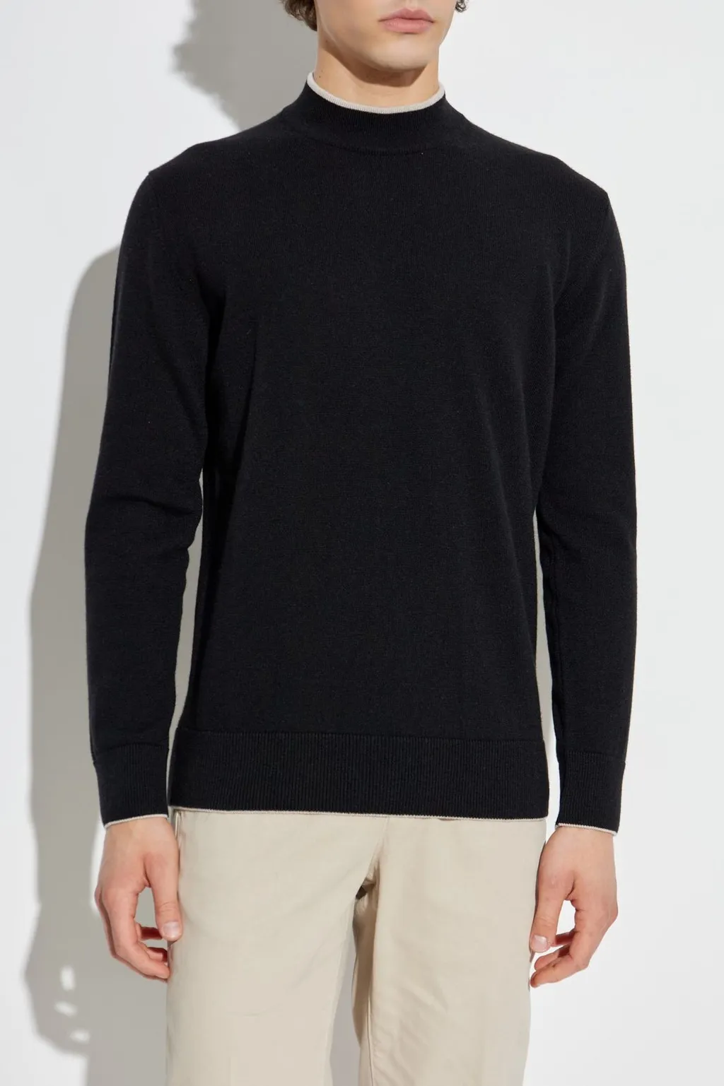 Eleventy Mock Neck Knit Sweater