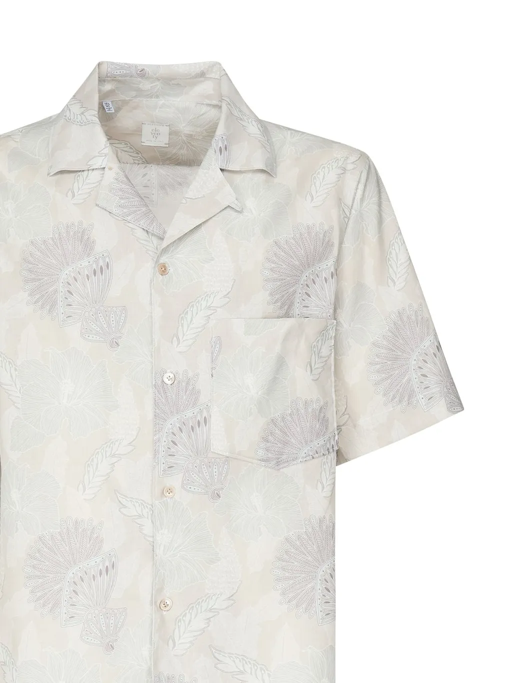 Eleventy Floral Short Sleeve Shirt