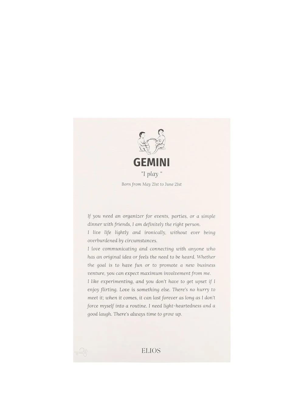 Elios Gemini Zodiac Socks