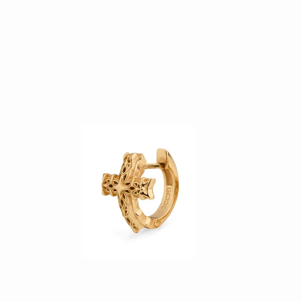 Emanuele Bicocchi Notre-Dame Cross Hoop Earring