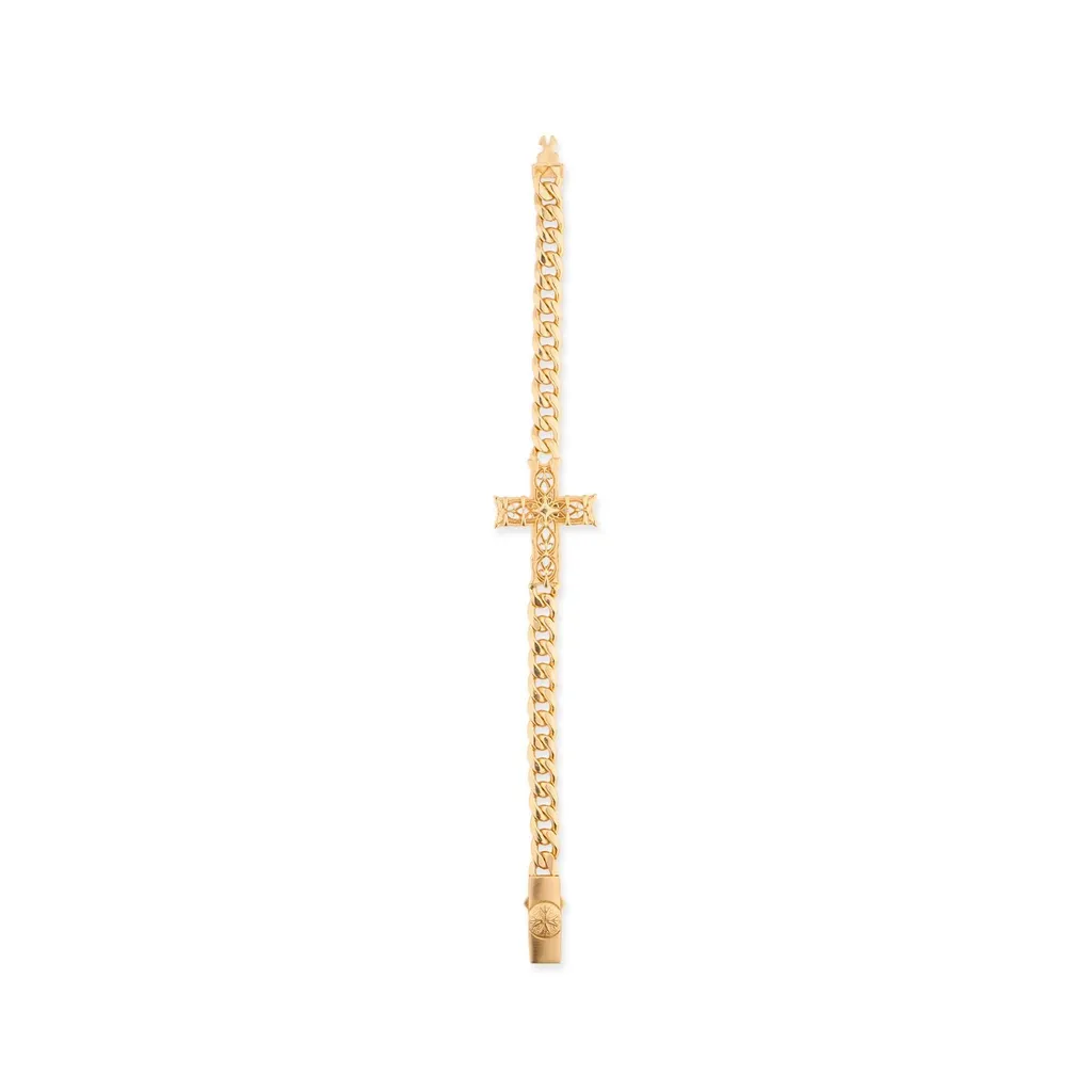 Emanuele Bicocchi Notre Dame Cross Edge Chain Bracelet