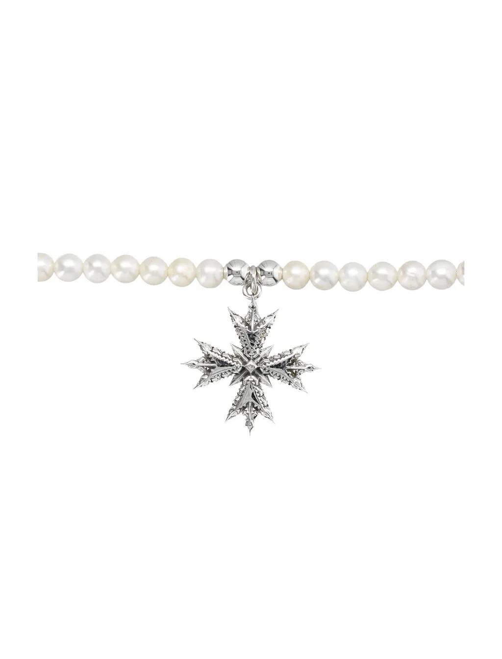 Emanuele Bicocchi Crest Pendant Pearl Necklace