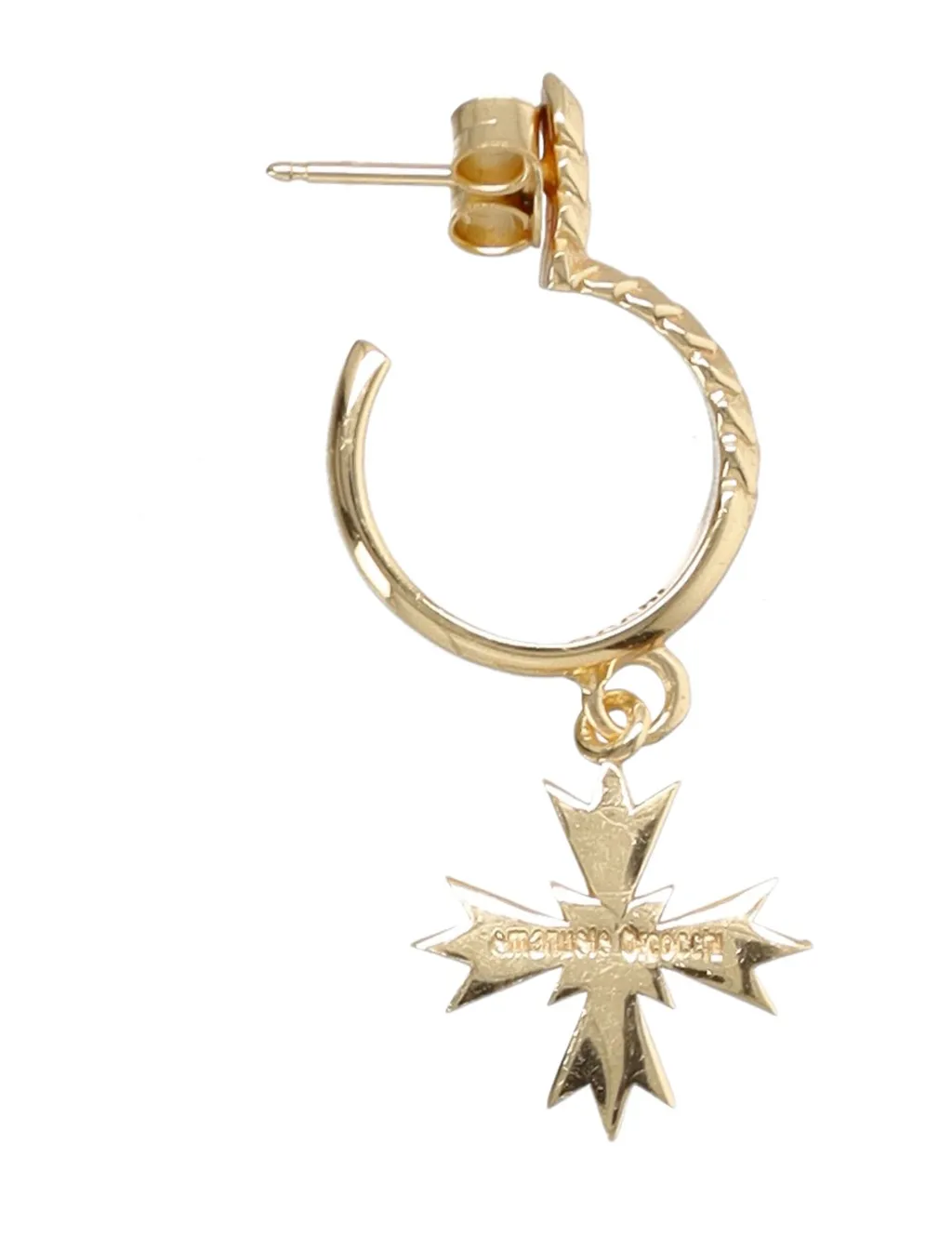 Emanuele Bicocchi Crest Drop Hoop Single Earring