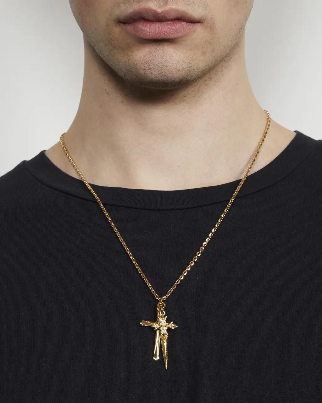 Emanuele Bicocchi Large Pugnale And Cross Necklace