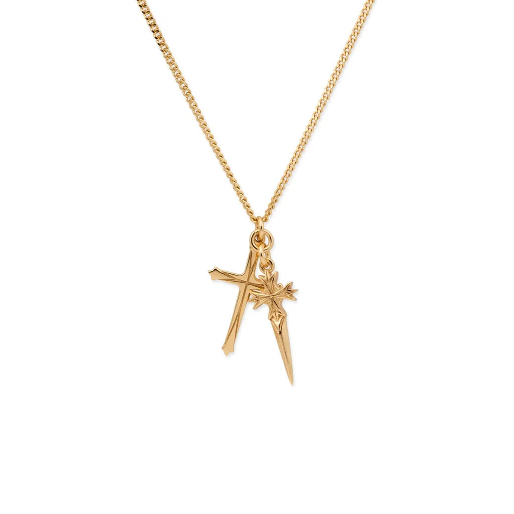 Emanuele Bicocchi Pugnale And Cross Necklace