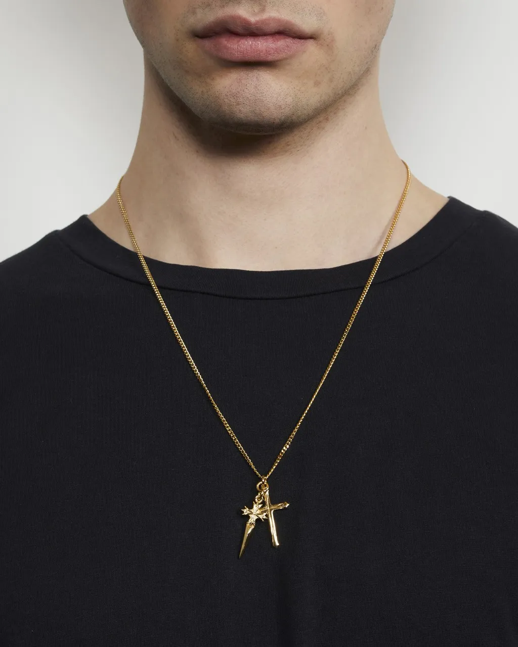 Emanuele Bicocchi Pugnale And Cross Necklace