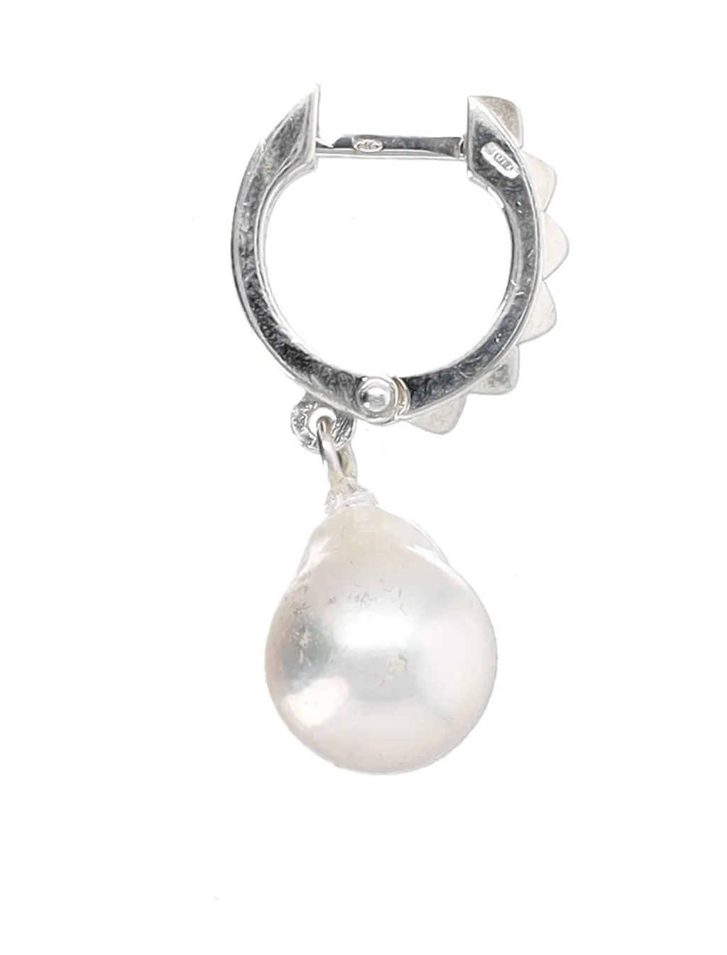 Emanuele Bicocchi Pearl Drop Hoop Single Earring