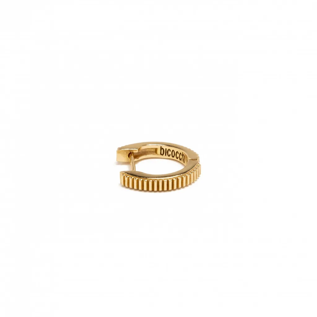 Emanuele Bicocchi Striped Hoop Single Earring