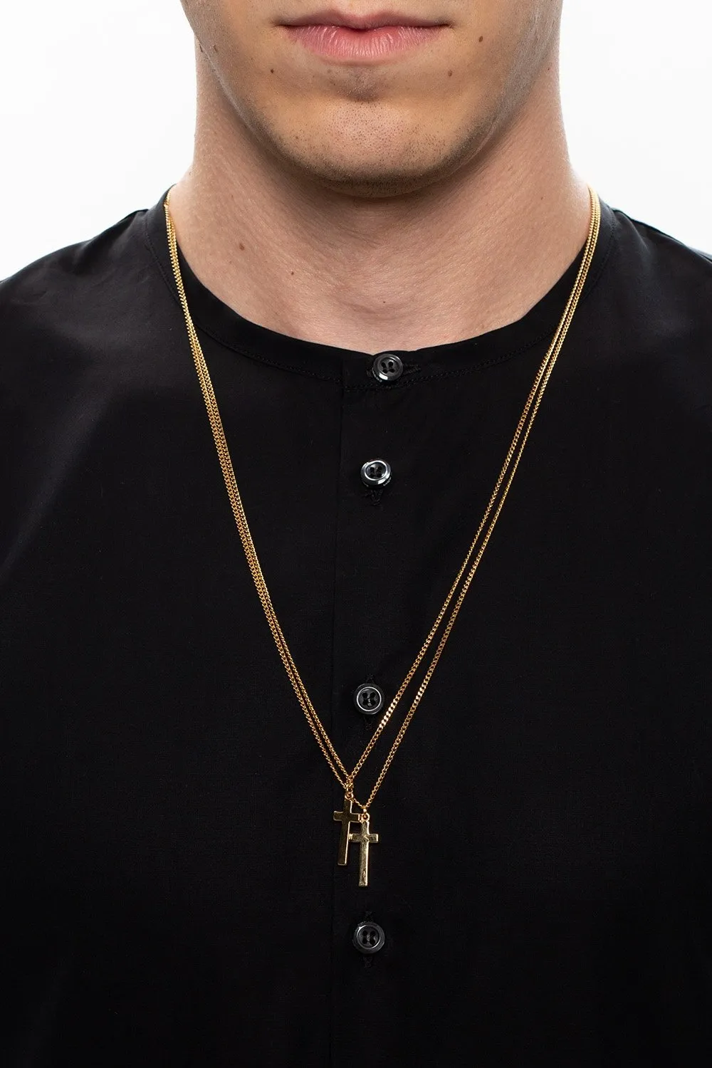 Dsquared2 Double Cross Pendant Necklace