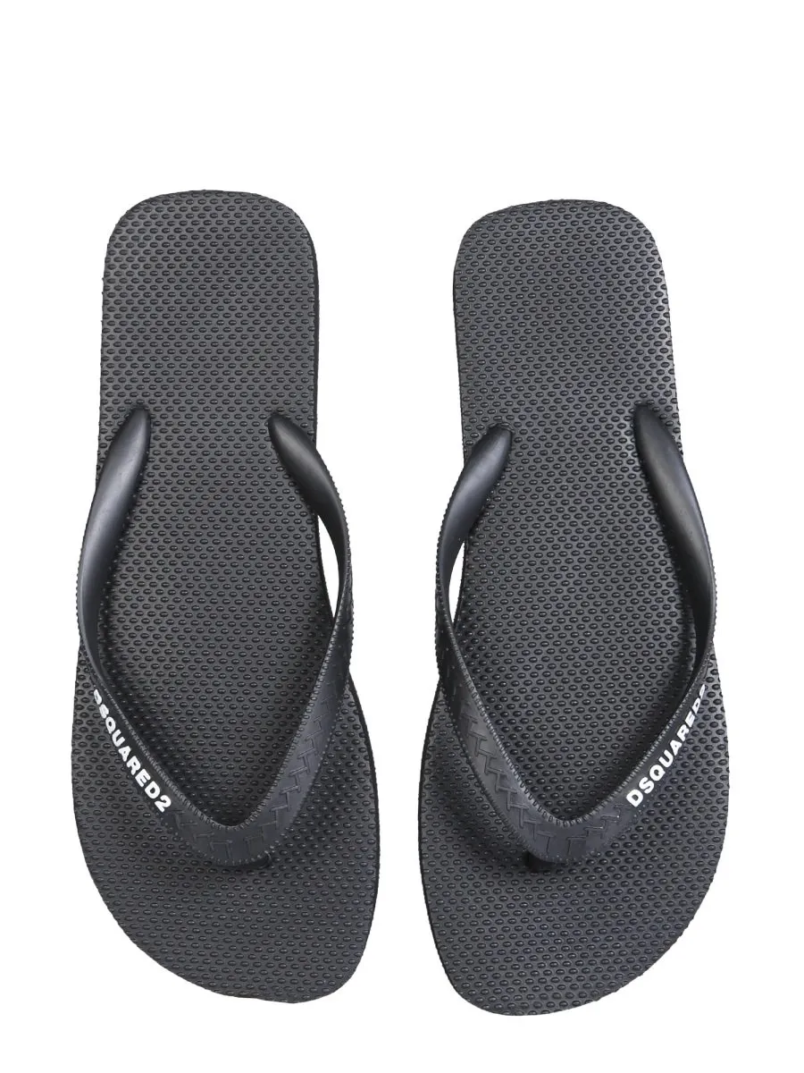 Dsquared2 Logo Thong Sandals
