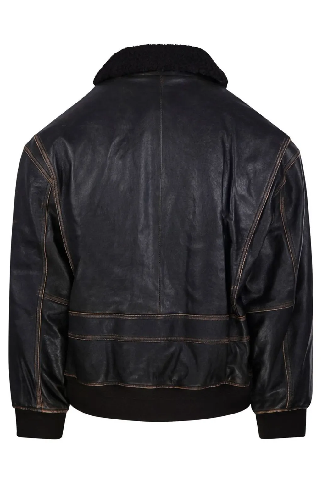 Dunst Shearling Collar Leather Jacket
