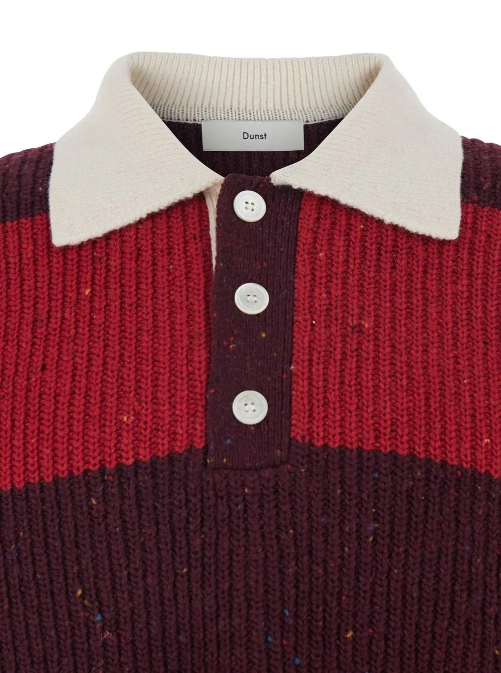 Dunst Ribbed Striped Polo Knitwear