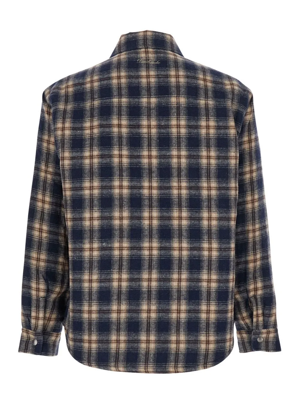 Dunst Checkered Logo Patch Flannel Shirt