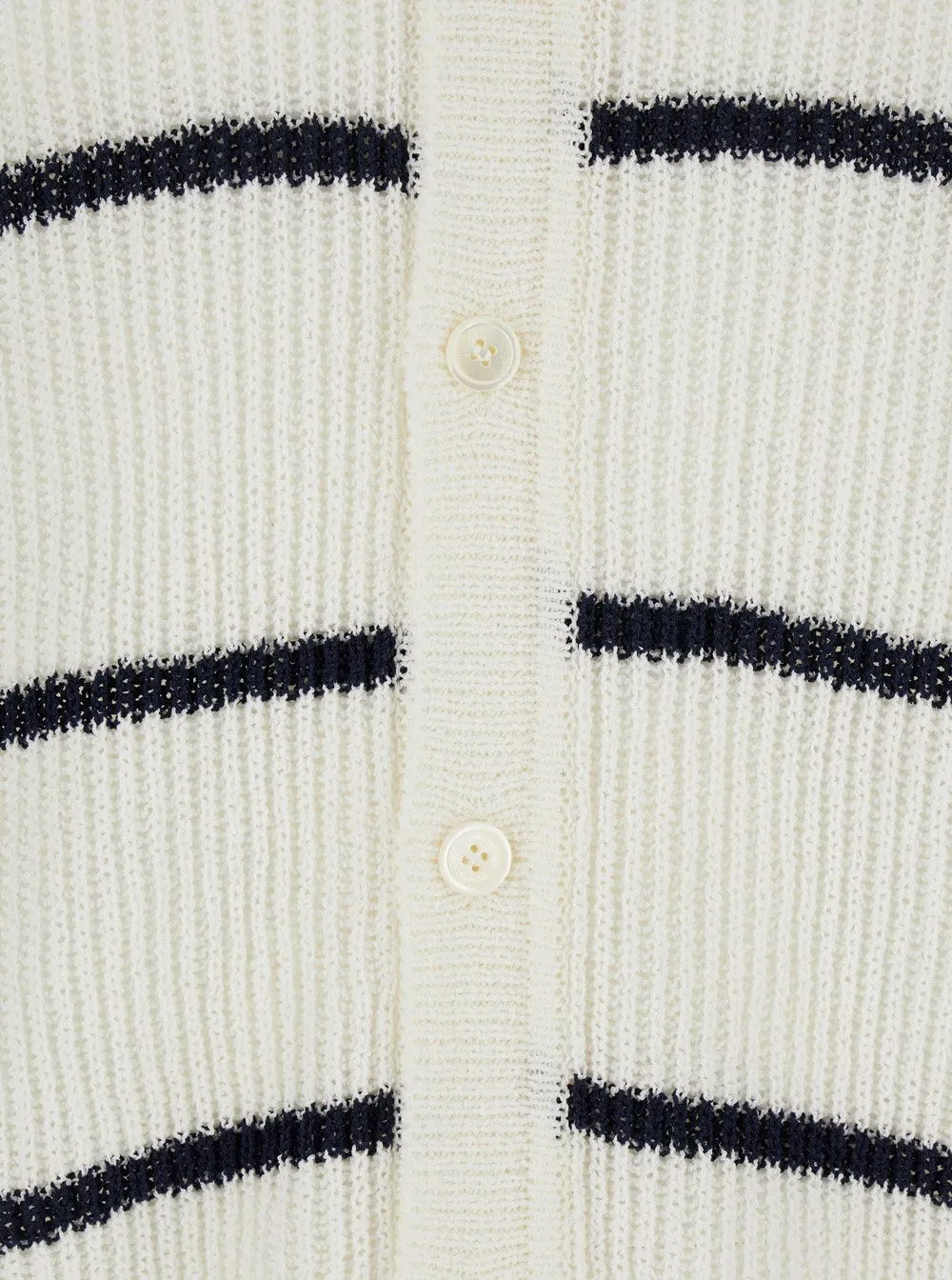 Dunst Striped Knitted Polo Shirt