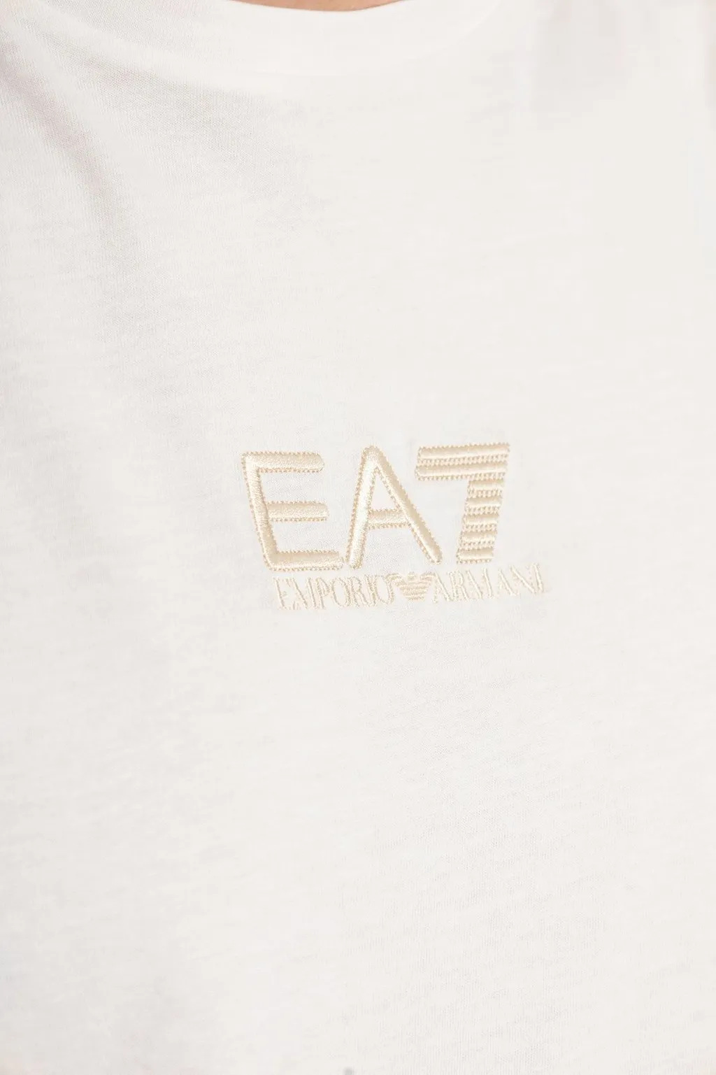Ea7 Emporio Armani Logo Embroidered Top