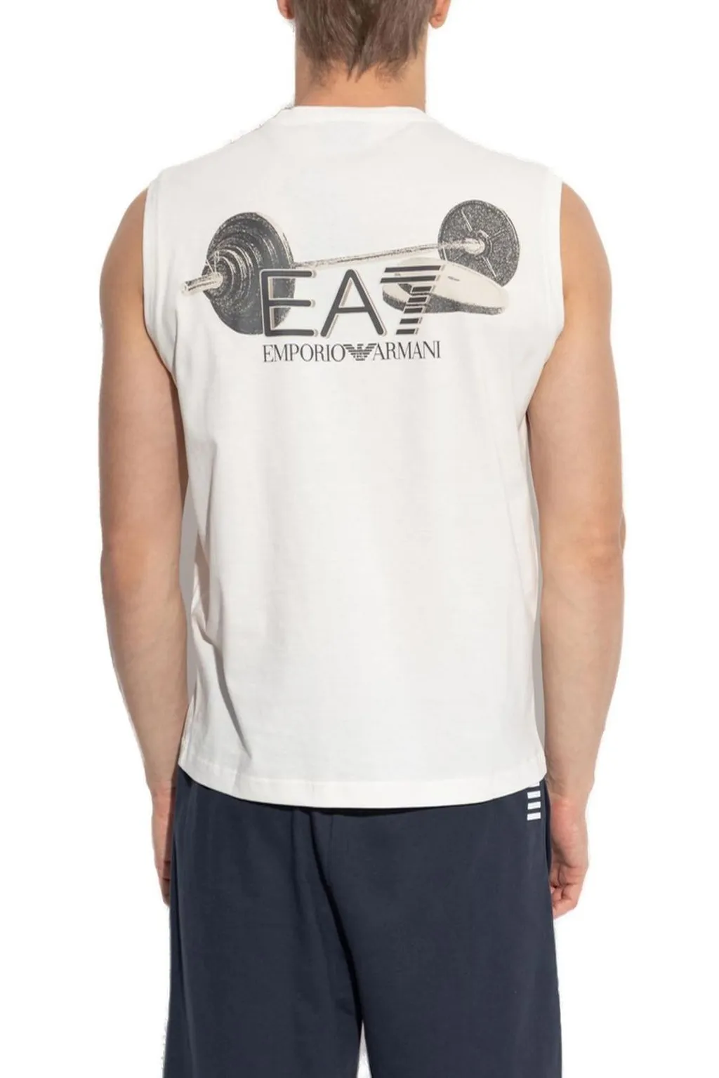Ea7 Emporio Armani Logo Embroidered Top