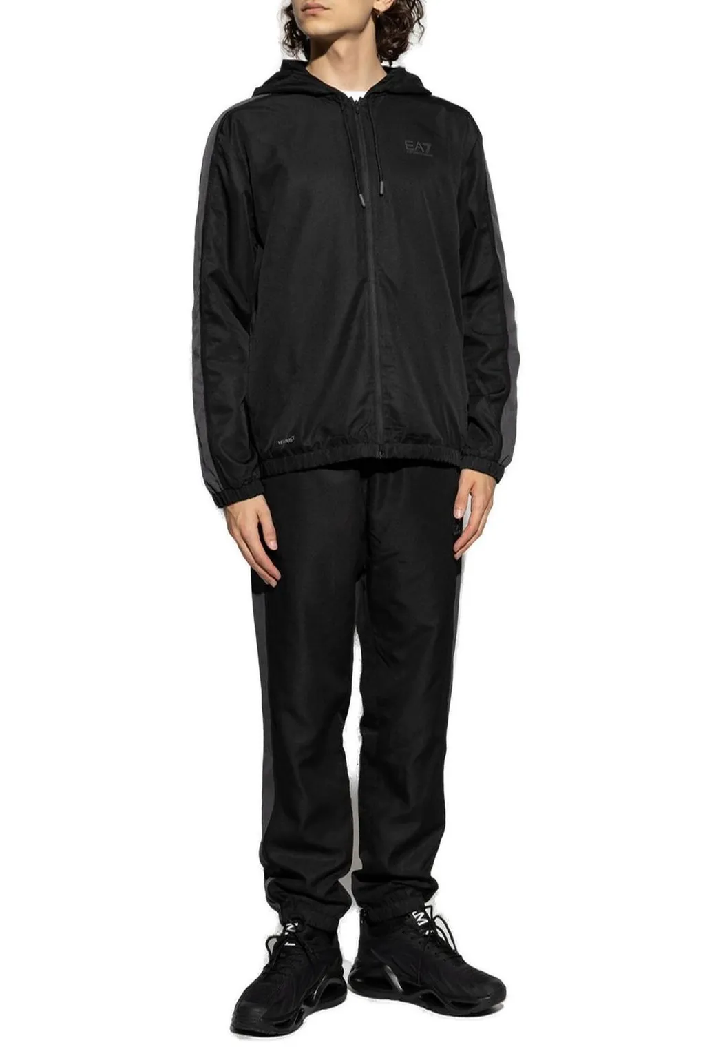 Ea7 Emporio Armani Logo Printed Two Piece Tracksuit Set