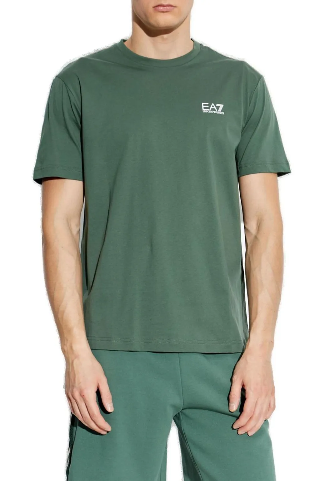 Ea7 Emporio Armani Logo Detailed Crewneck T-Shirt