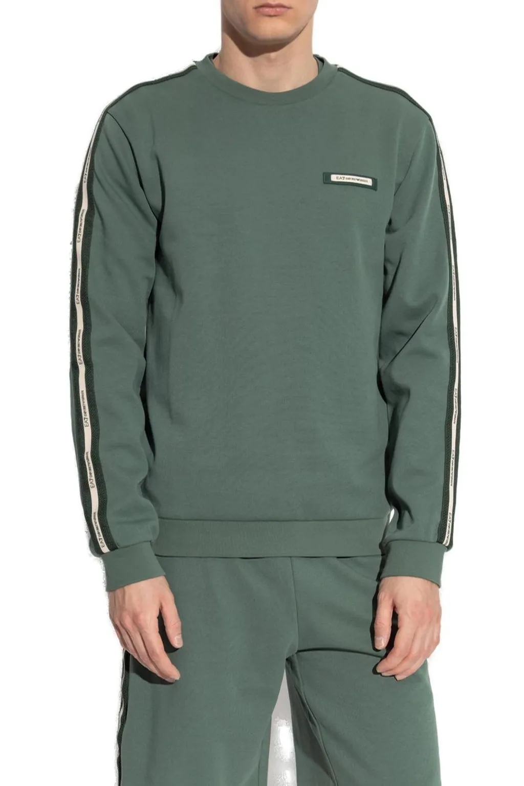 Ea7 Emporio Armani Logo Patch Crewneck Sweatshirt