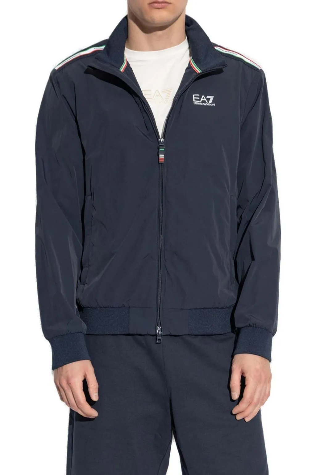 Ea7 Emporio Armani Logo-Printed Zipped Jacket