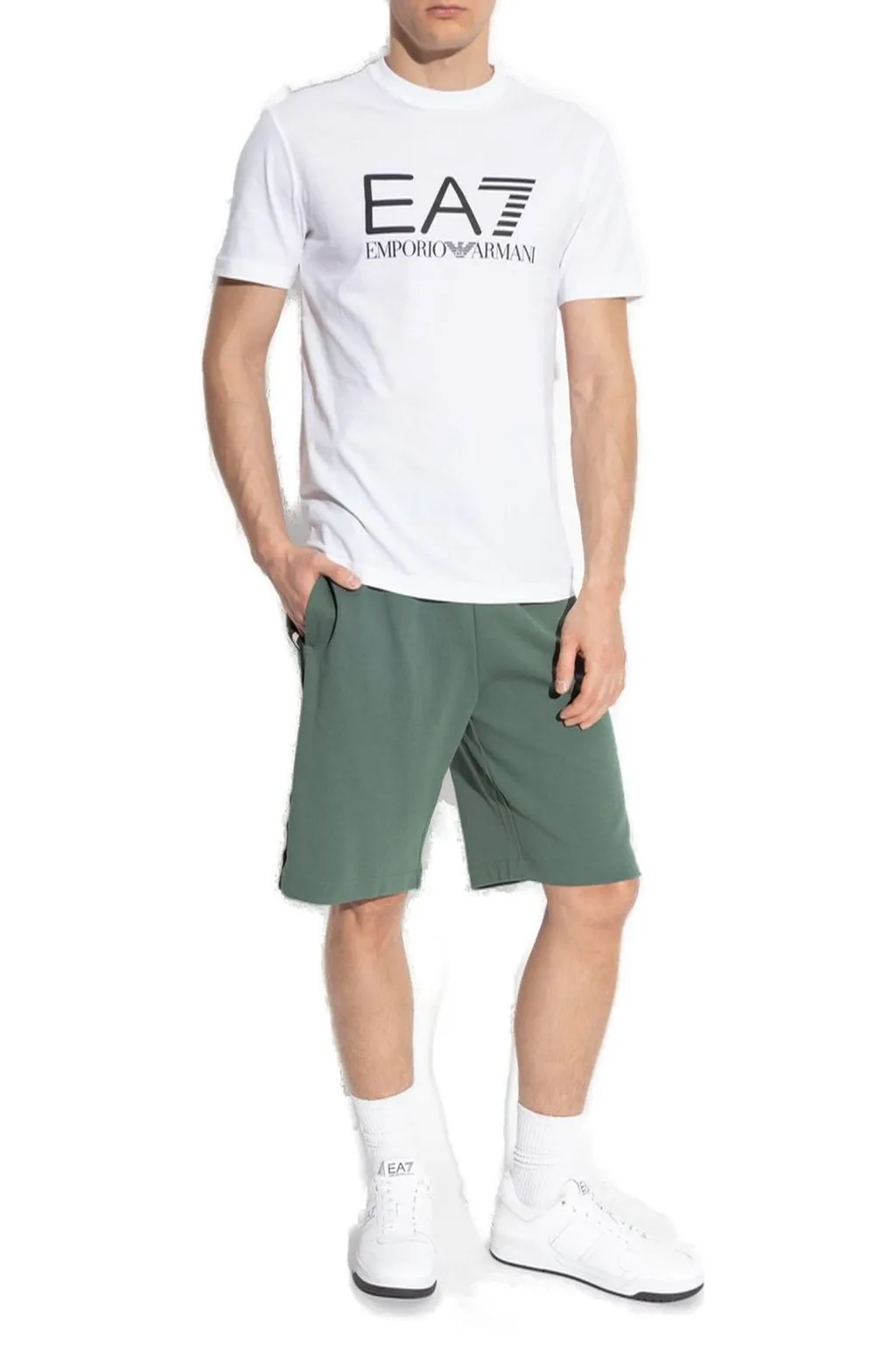 Ea7 Emporio Armani Logo Detailed Track Shorts