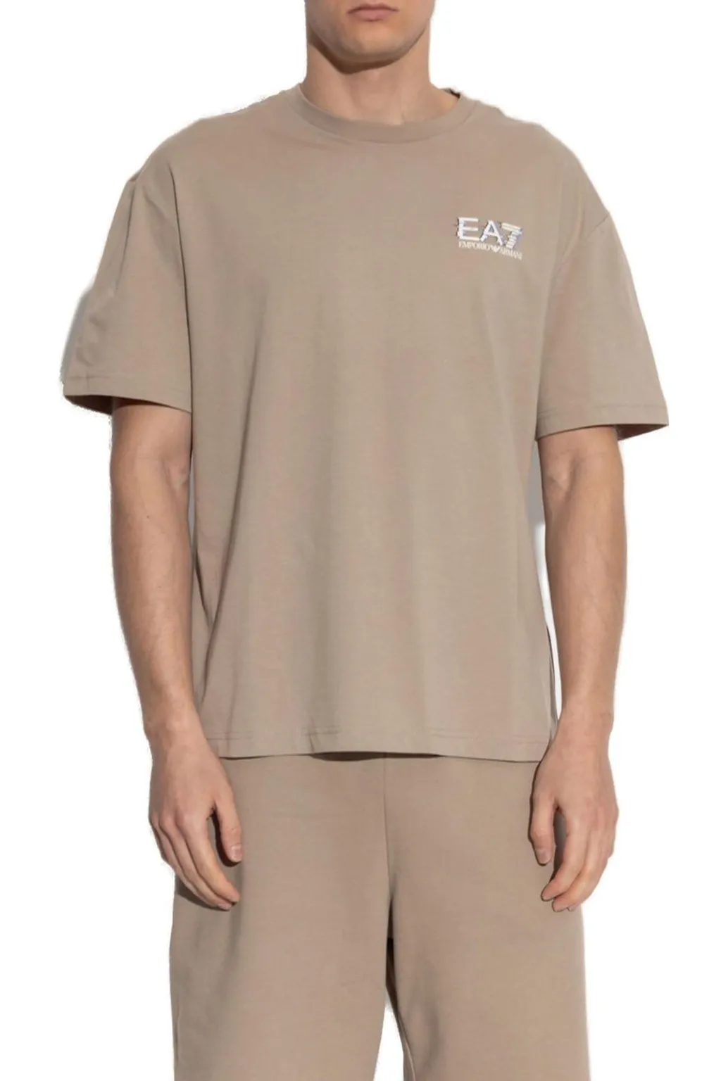 Ea7 Emporio Armani Logo Printed Crewneck T-Shirt