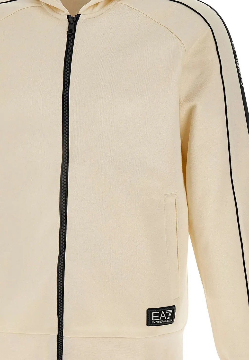 Ea7 Emporio Armani Logo Patch Hooded Sweatshirt