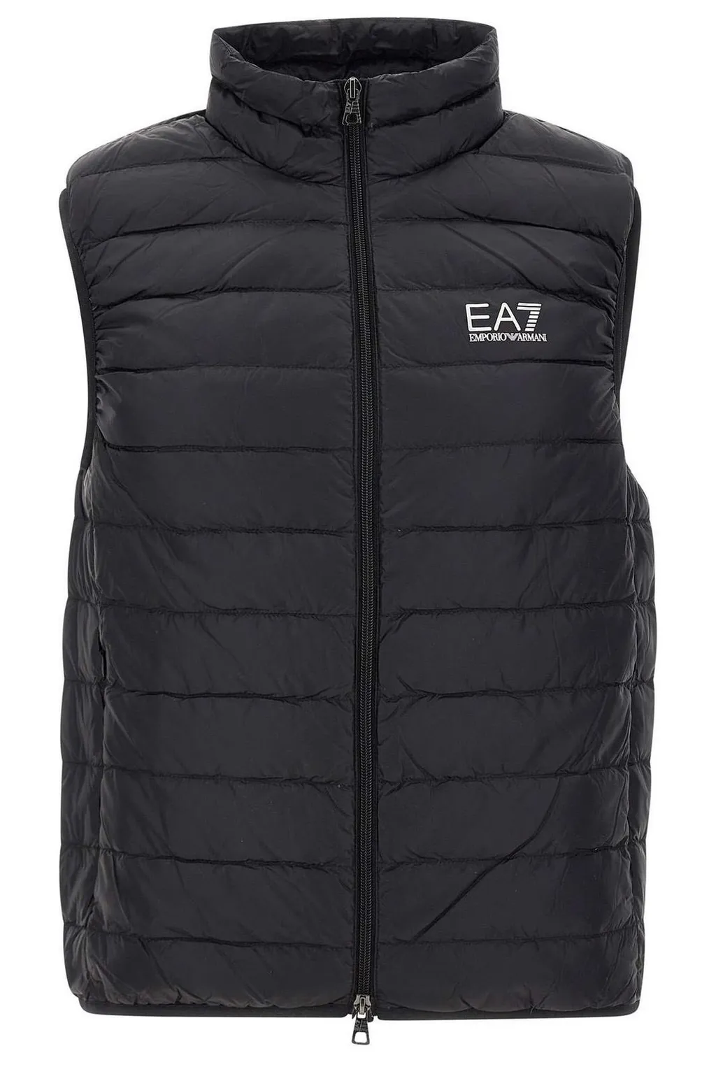 Ea7 Emporio Armani Logo Printed Quilted Padded Gilet