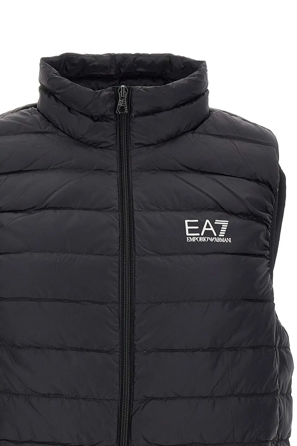 Ea7 Emporio Armani Logo Printed Quilted Padded Gilet