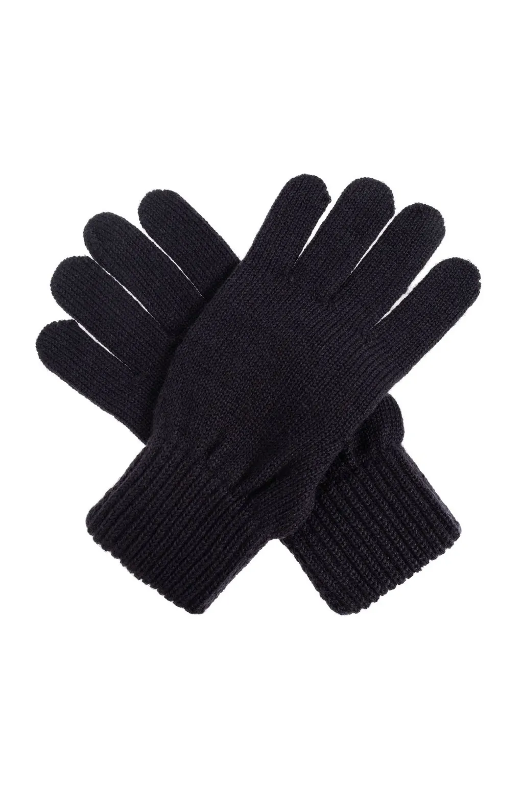 Ea7 Emporio Armani Logo Patch Knit Gloves