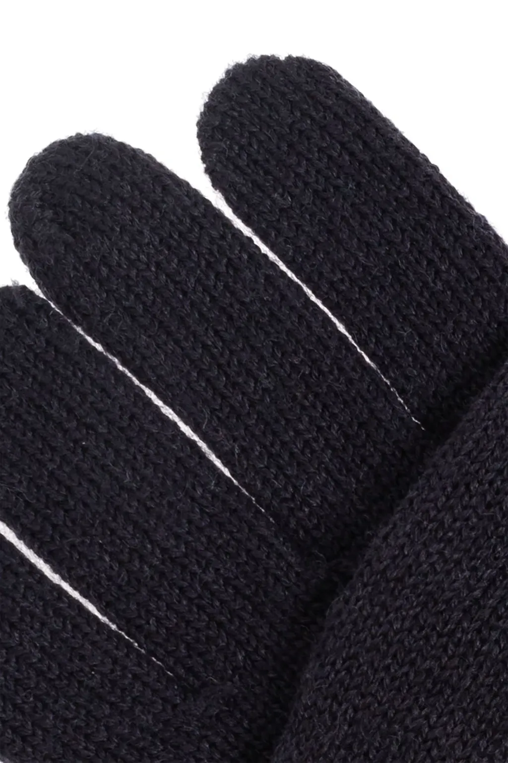Ea7 Emporio Armani Logo Patch Knit Gloves