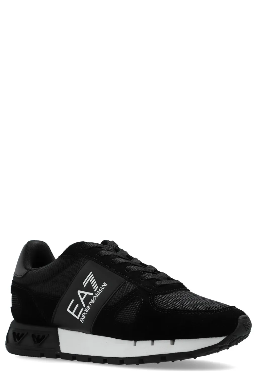 Ea7 Emporio Armani Logo-Printed Panelled Lace-Up Sneakers
