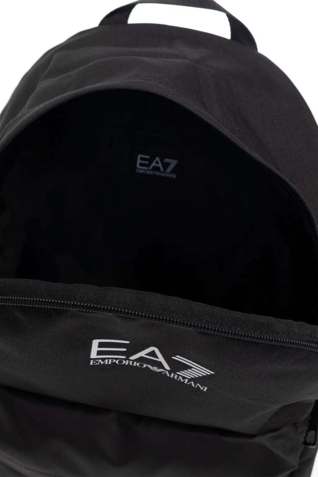 Ea7 Emporio Armani Logo Printed Zip-Up Backpack