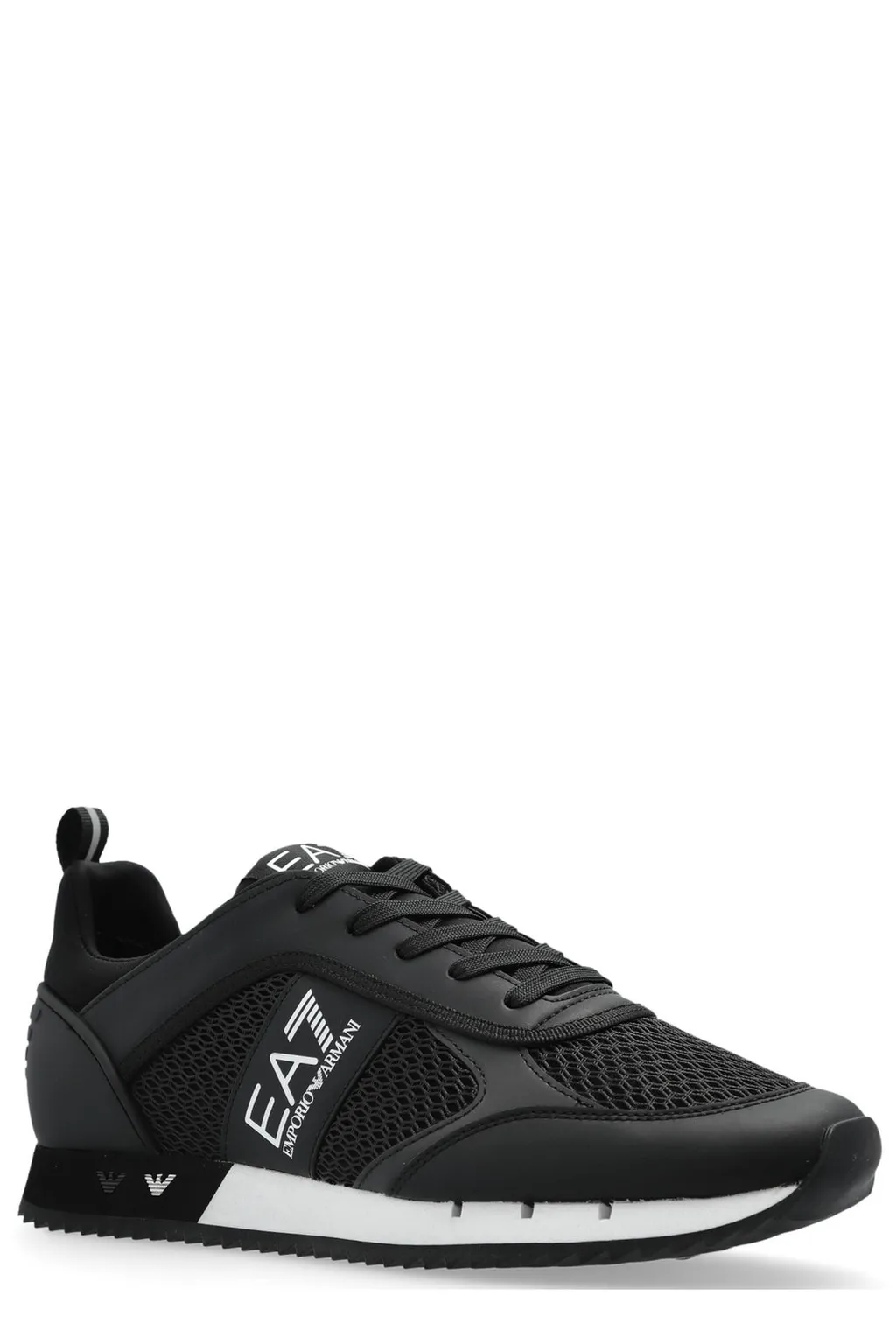 Ea7 Emporio Armani Mesh Panelled Lace-Up Running Shoes