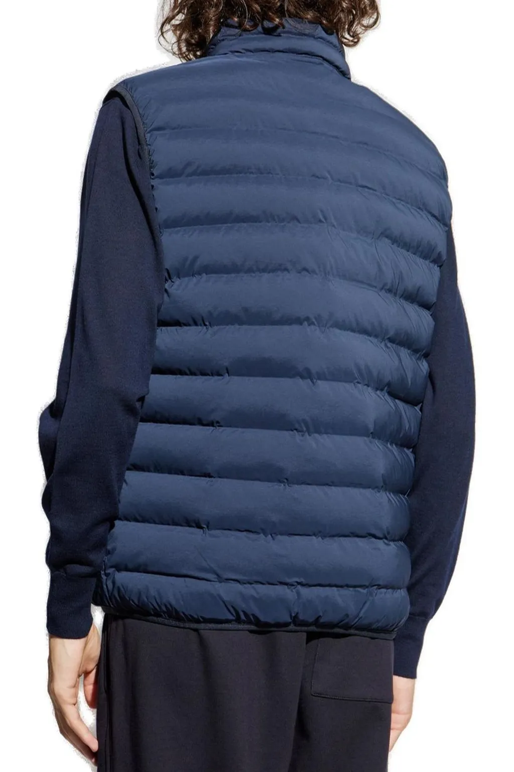 Ea7 Emporio Armani Logo Patch Quilted Vest