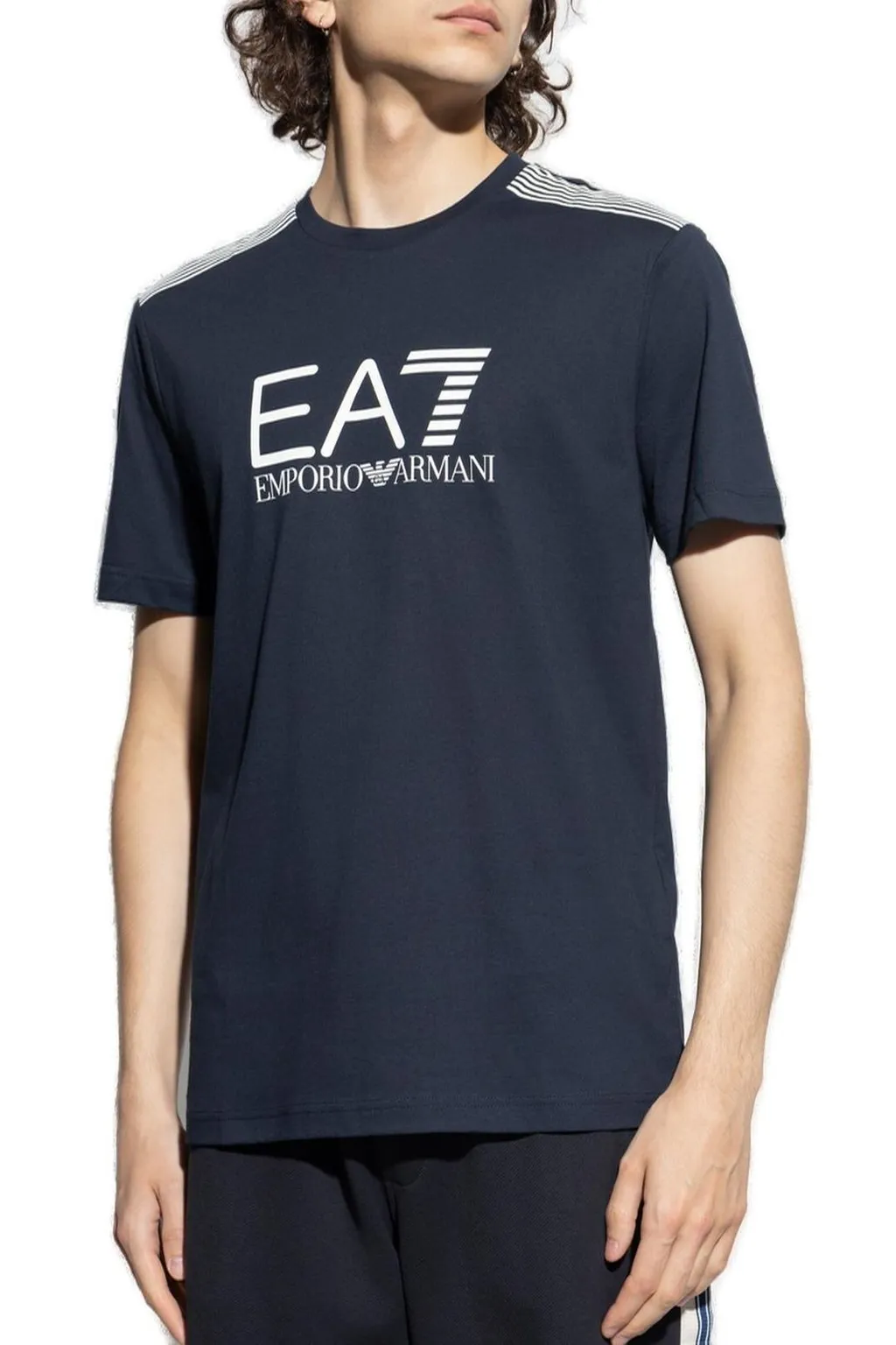 Ea7 Emporio Armani Logo Printed Crewneck T-Shirt