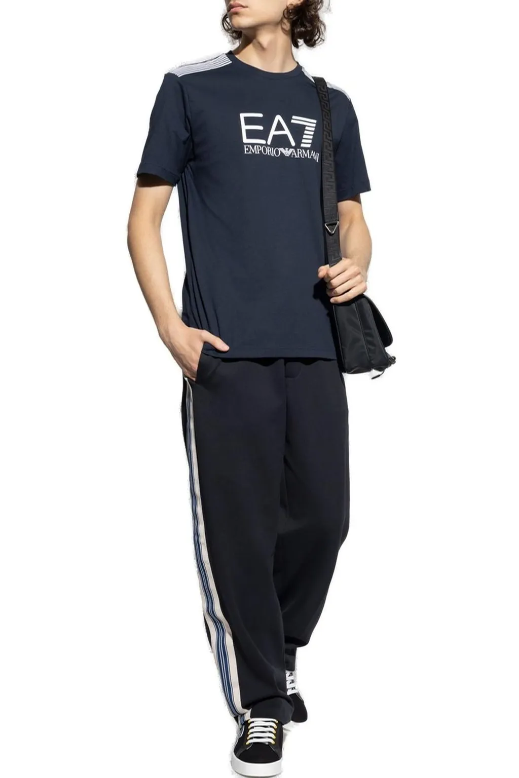 Ea7 Emporio Armani Logo Printed Crewneck T-Shirt
