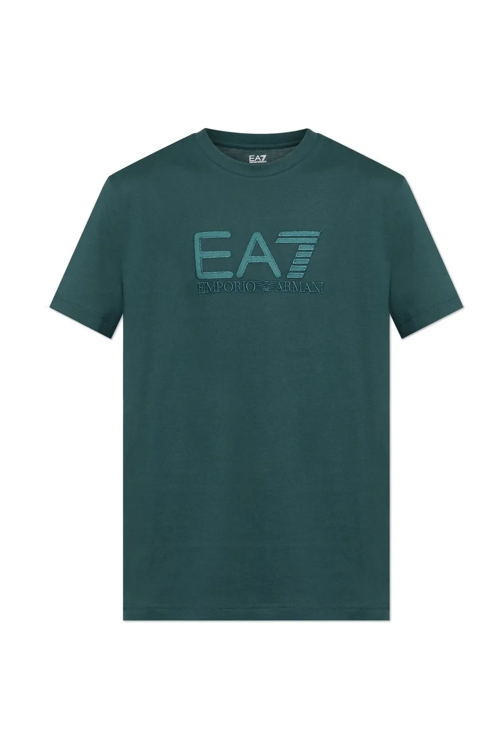Ea7 Emporio Armani Logo Embroidered Crewneck T-Shirt