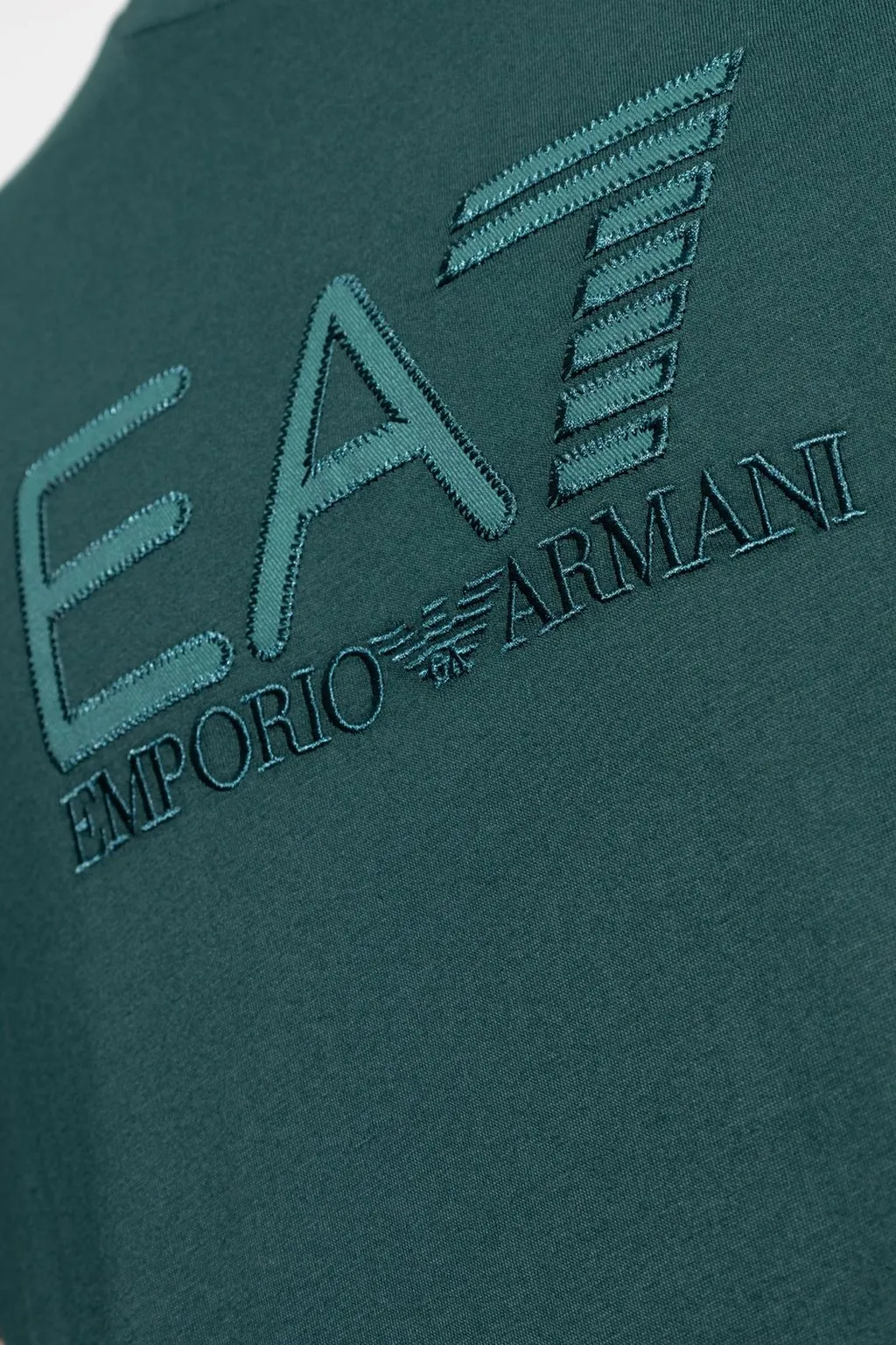 Ea7 Emporio Armani Logo Embroidered Crewneck T-Shirt